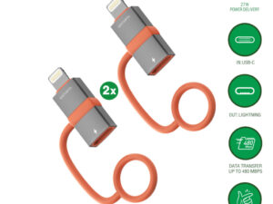 4smarts USB-C-Lightning adapter, 27W, PD, szürke (2db)