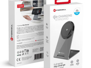 Forcell F-Energy Flip Charge MagSafe kompatibilis vezeték nélküli töltő, ezüst