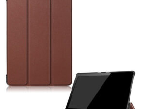 Samsung Galaxy Tab S9 Ultra 14.6 / Tab S10 Ultra 14.6 SM-X910 / X916B / X920 / X926B, mappa tok, Trifold, barna
