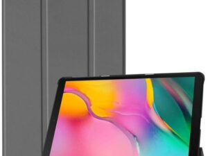 Samsung Galaxy Tab S9 Ultra 14.6 / Tab S10 Ultra 14.6 SM-X910 / X916B / X920 / X926B, mappa tok, Trifold, szürke