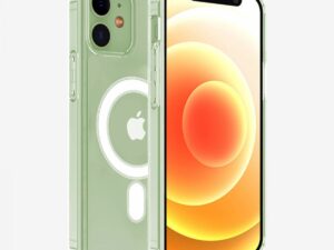 iPhone 14 TPU+PC mágneses szilikon tok, Átlátszó