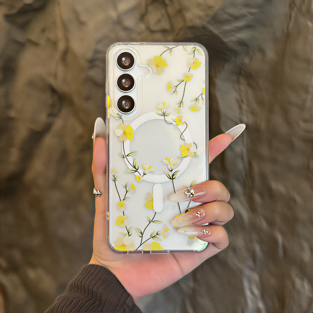 Samsung A27 mágneses dupla lézernyomott tok, Átlátszó - Image 3