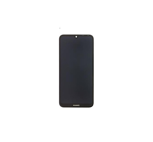 Huawei Y7 (2019) kompatibilis LCD modul kerettel, OEM jellegű, fekete, Grade S+