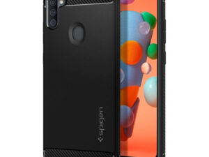 Spigen Rugged Armor Samsung Galaxy A11 tok, Matte Black, fekete