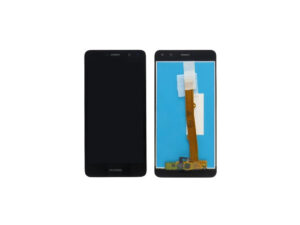 Huawei Y6 (2017) kompatibilis LCD modul kerettel, OEM jellegű, fekete, Grade S