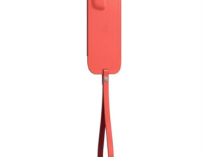 Apple iPhone 12 Pro Max MagSafe-rögzítésű bebújtatós bőr tok, pink citrus