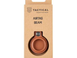 Tactical Apple AirTag bőr kulcstartó, barna