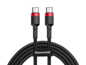 Baseus Cafule USB-C / USB-C gyorstöltő töltő- és adatkábel, 2m, piros/fekete