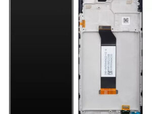 Xiaomi Redmi Note 10 kompatibilis LCD modul kerettel, OEM jellegű, fekete, Grade S+