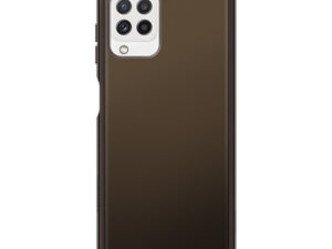 Samsung Galaxy A22 LTE Soft Clear gyári szilikon tok, fekete, EF-QA225TBE
