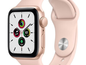 Bemutató készülék, Apple Watch SE (v2) okosóra, 44mm, Rozéarany alumínium, rózsaszín szíj
