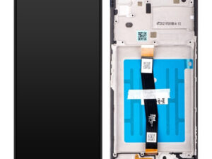 Samsung Galaxy A22 5G kompatibilis LCD modul kerettel, OEM jellegű, fekete