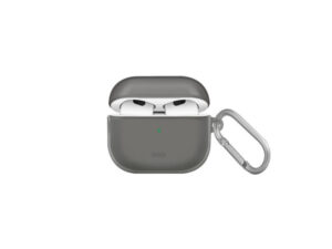Uniq Glase Apple Airpods (3. gen) tok, fekete-átlátszó