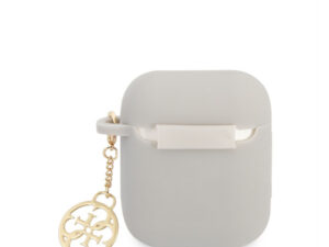 Guess 4G Charms Silicone Apple Airpods tok, szürke