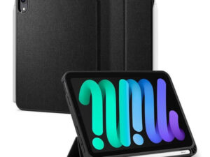 Spigen Urban Fit Apple iPad mini 6 (2021 / 2024) oldalra nyíló tok, fekete