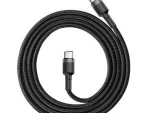 Baseus Cafule USB-C / USB-C gyorstöltő töltő- és adatkábel, 1m, szürke-fekete