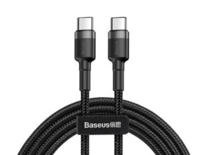 Baseus Cafule USB-C gyorstöltő töltő- és adatkábel, 2m, szürke-fekete
