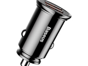 Baseus Circular autós szivargyújtó gyorstöltő, 2xUSB, 30W, fekete
