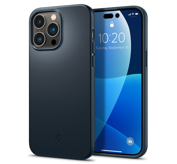 Spigen Thin Fit Apple iPhone 14 Pro Max tok, Metal Slate, sötétkék
