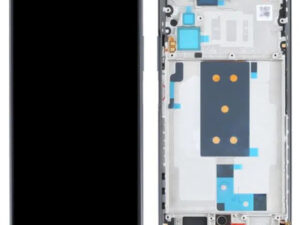 Xiaomi 11T Pro kompatibilis LCD modul kerettel, OEM jellegű, szürke, Grade R