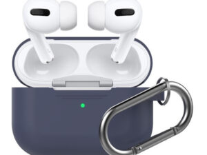 Phoner Simple Apple Airpods Pro szilikon tok akasztóval, éjkék