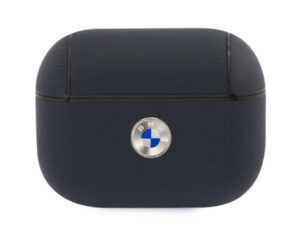 BMW Geniune Leather Silver Logo Apple AirPods Pro szilikon tok,  kék