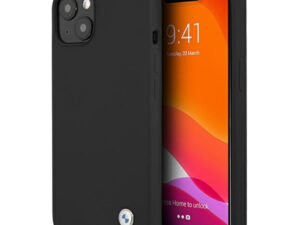 BMW Silicone Signature Apple iPhone 13 hátlap tok, fekete
