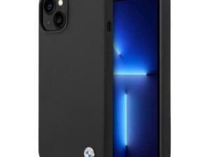 BMW Silicone Metal Logo Apple iPhone 14 Plus hátlap tok, fekete