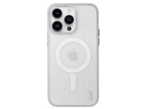 Uniq Coehl Lumino Apple iPhone 14 Pro, MagSafe szilikon tok, csillámló ezüst