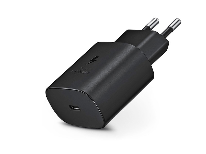 Hálózati töltő adapter, 5V / 3000mA, USB Type-C aljzat, PD, gyorstöltés, Samsung, fekete, gyári
