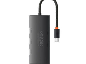 Baseus Lite Hub 4in1 USB-C, 4x USB-A 3.0+USB-C, 25cm , fekete
