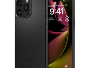 Spigen Thin Fit Apple iPhone 15 Pro Max tok, fekete