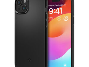 Spigen Thin Fit Apple iPhone 15 Plus tok, fekete