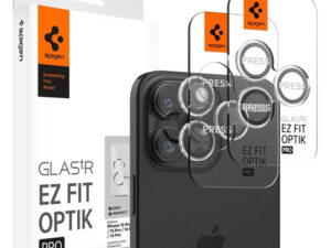 Spigen Glas.tR EZ Fit Optik Pro Apple iPhone 14 Pro / 14 Pro Max / 15 Pro / 15 Pro Max / 16 Pro / 16 Pro Max / 17 Pro / 17 Pro Max, Tempered kameralencse-védő fólia (2db)