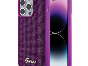 Guess Disco Metal Script Apple iPhone 15 Pro Max hátlap tok, fuksia