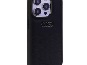 Audi GT Synthetic Leather Apple iPhone 15 Pro Max tok, fekete