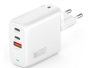 4smarts GaN Flex töltő adapter 2xUSB-C + 1 USB-A, 65W, fehér