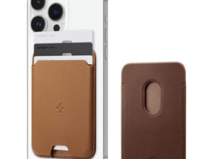 Spigen Valentinus Apple iPhone Magsafe kártyatartó, barna (3db kártyához)