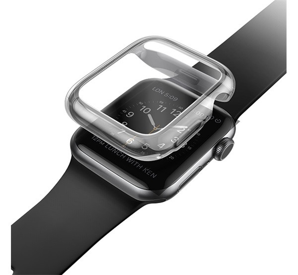 Uniq Garde Apple Watch 4 tok, kijelzővédő felülettel, (44MM) szürke