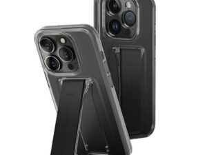 Uniq Heldro Apple iPhone 15 Pro Max kitámasztható tok, füstszürke