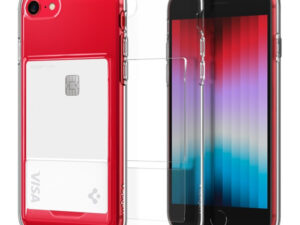 Spigen Crystal Slot Apple iPhone SE (2022 / 2020) / 8 / 7 tok kártyatartóval, Crystal Clear, átlátszó