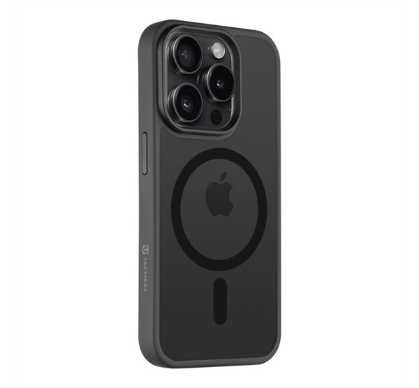 Tactical MagForce Hyperstealth Apple iPhone 15 Pro Magsafe hátlap tok, áttetsző/sötétszürke