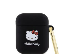 Hello Kitty Liquid Silicone 3D Kitty Head Logo AirPods 1/2 tok, fekete