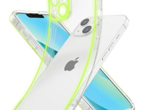 Apple iPhone 12 Pro foszforeszkáló / sötétben világító szilikon tok, sárga