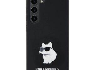 Karl Lagerfeld Choupette Metal Pin Samsung Galaxy A35 hátlap tok, fekete,  KLHCSA35SMHCNPK
