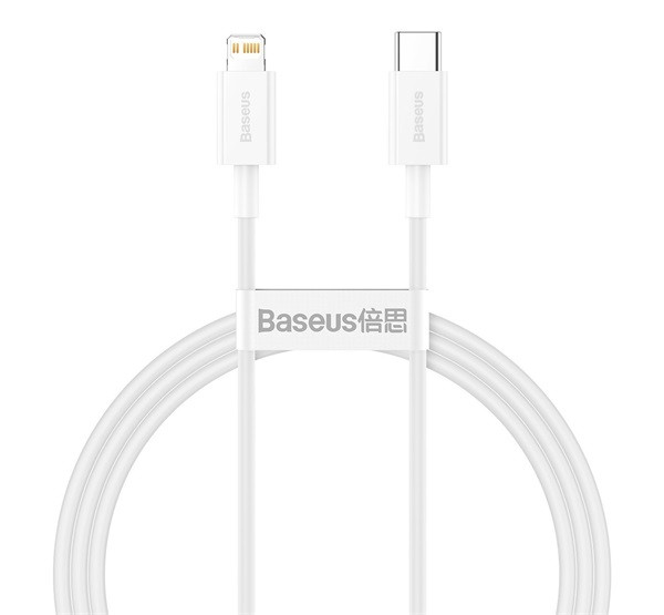 Baseus Superior Series USB-C / Lightning töltő- és adatkábel, 20W, PD, 1m, fehér