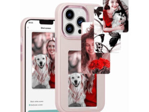 E-Ink okos telefontok, programozható NFC kijelzővel iPhone 13 Pro, rózsaszín