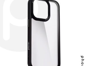 Phoner Custom Hybrid Apple iPhone 13 Pro hátlap tok, fekete (fekete gombokkal)