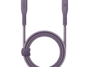 Energea Flow C94 USB-C / Lightning MFI szövet gyorstöltő- és adatkábel, 1.5m, 60W, 3A, lila