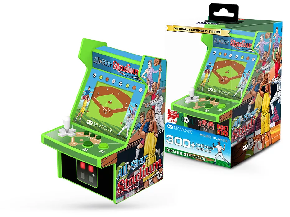 My Arcade DGUNL-4126 All-Star Stadium 300+ Micro Player Retro Arcade 6.75" Hordozható Játékkonzol